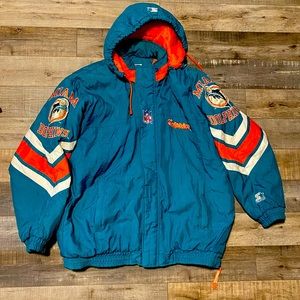 Vintage STARTER NFL Miami Dolphins Jacket XL - Pro Line - Coat